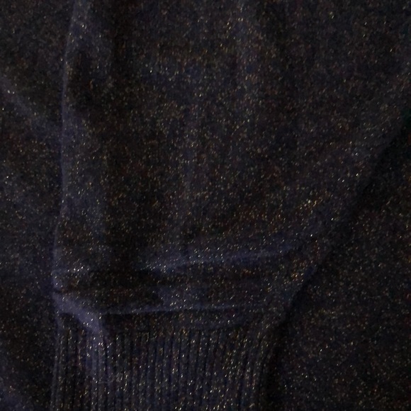 Marc Jacobs purple sweater M gold flecks wool/rayon/metallic - Picture 5 of 10